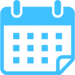Calendar icon representing the booking process